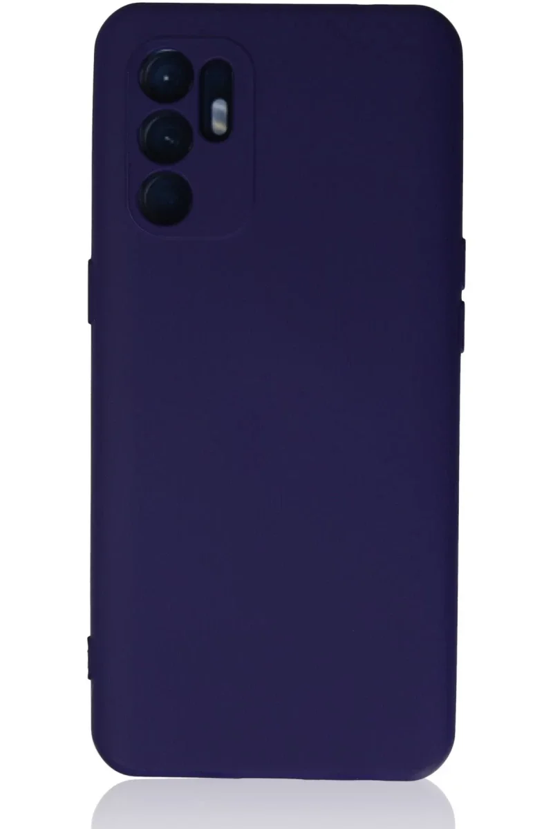 Oppo Reno 6 Kılıf Nano içi Kadife Silikon - Mor Oppo Reno 6 Kılıf Nano içi Kadife Silikon - Mor