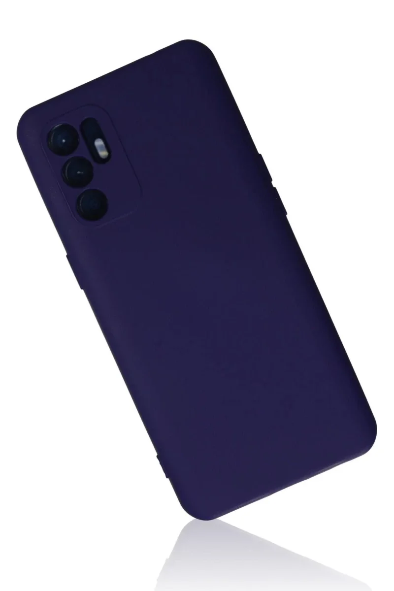 Oppo Reno 6 Kılıf Nano içi Kadife Silikon - Mor Oppo Reno 6 Kılıf Nano içi Kadife Silikon - Mor