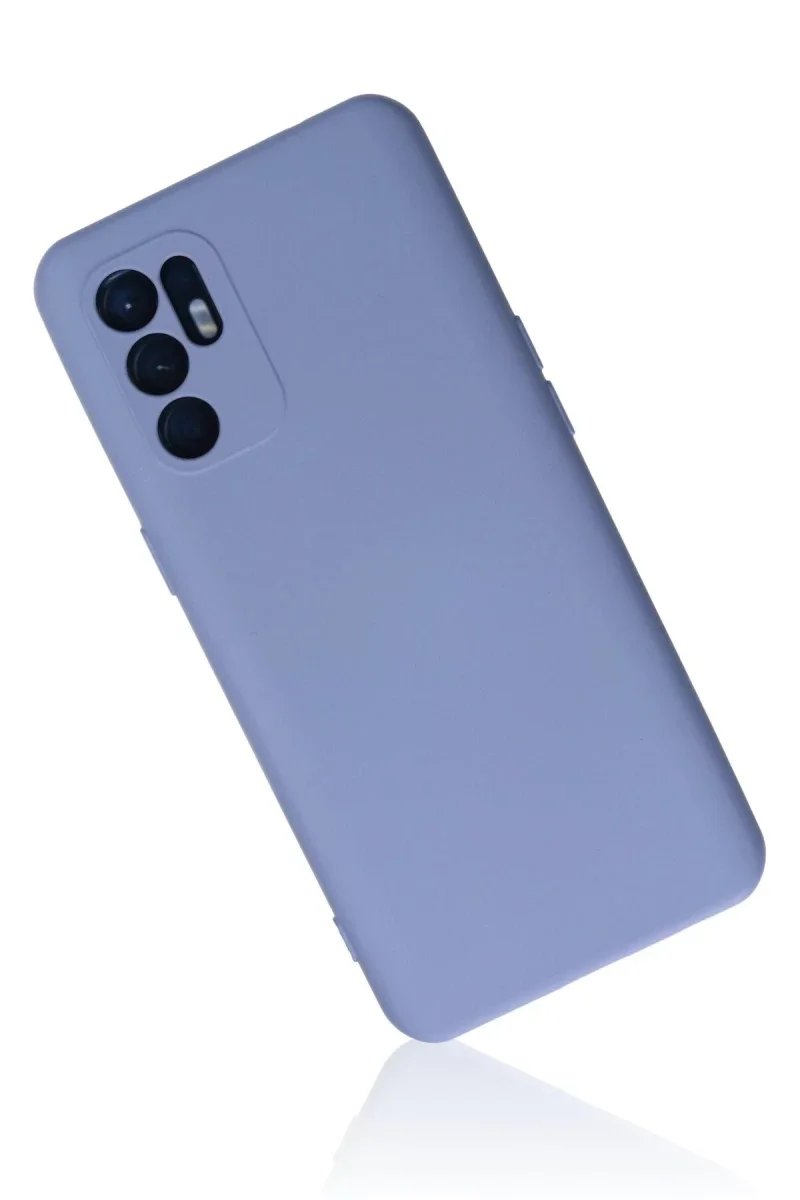 Oppo Reno 6 Kılıf Nano içi Kadife Silikon - Lila Oppo Reno 6 Kılıf Nano içi Kadife Silikon - Lila