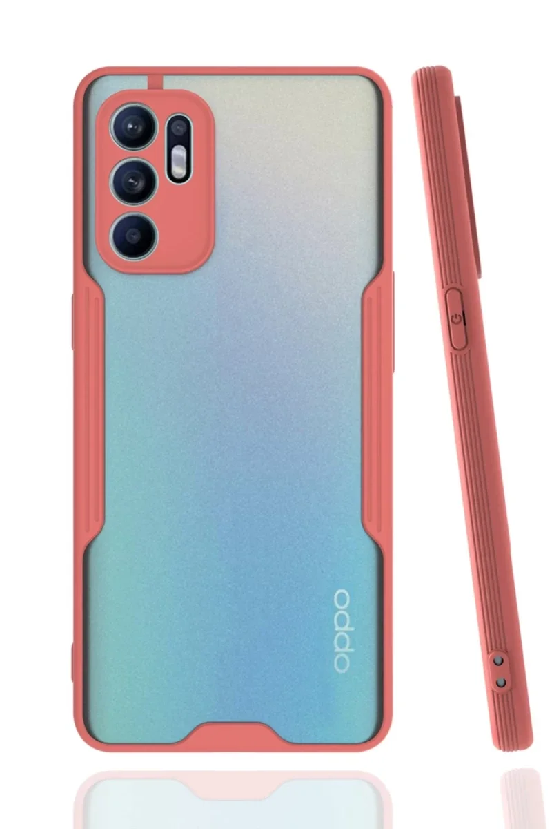 Oppo Reno 6 Kılıf Platin Silikon - Pembe Oppo Reno 6 Kılıf Platin Silikon - Pembe