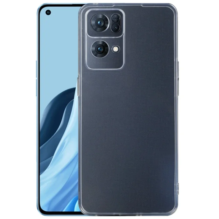 OPPO Reno 7 Pro Kılıf - Kamera Korumalı Ultra İnce Şeffaf Silikon (5775)
