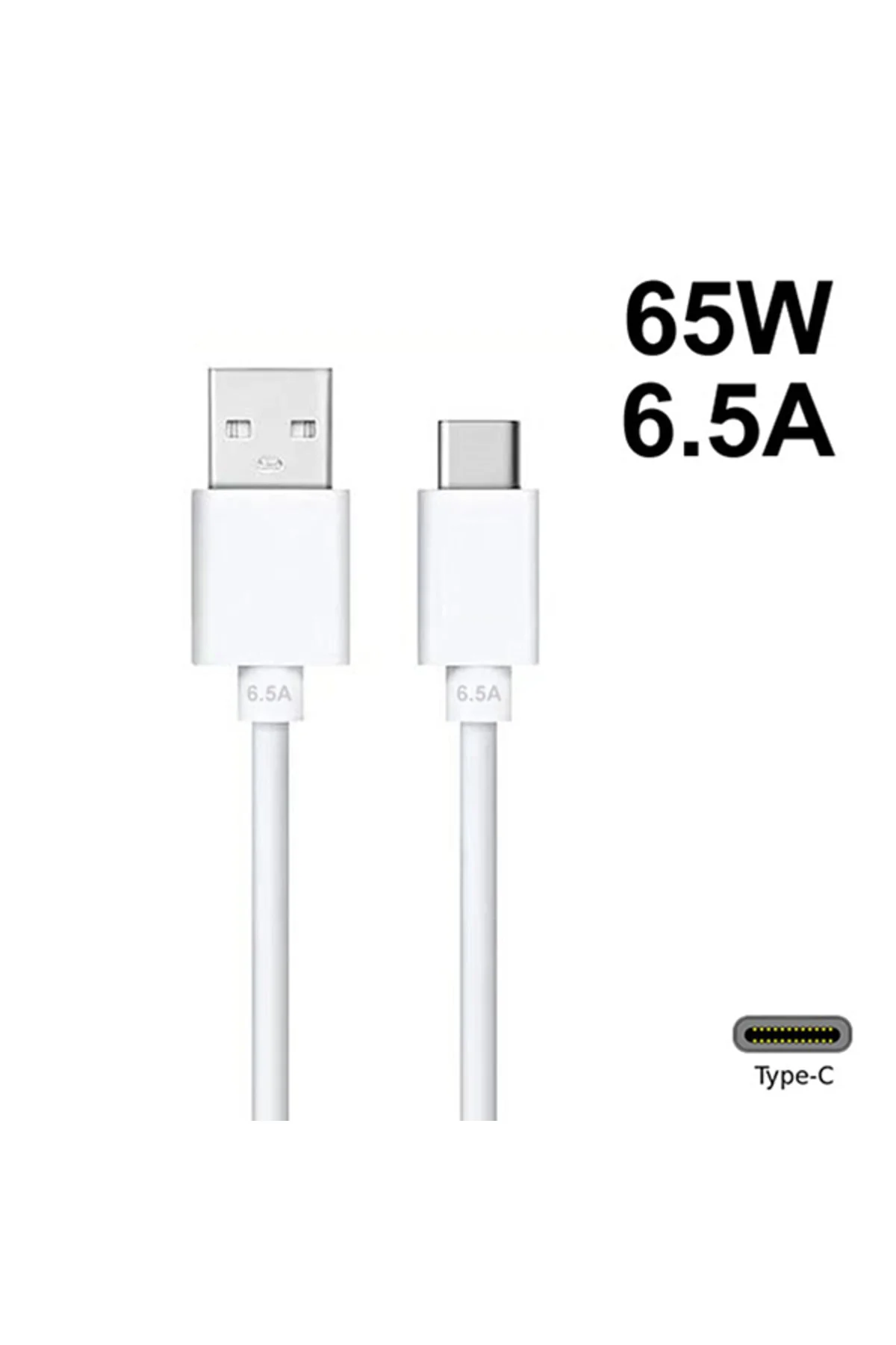 Oppo Vooc Type-c   Uyumlu    Şarj Ve Data Kablosu 65w 6.5a Realme Superdart