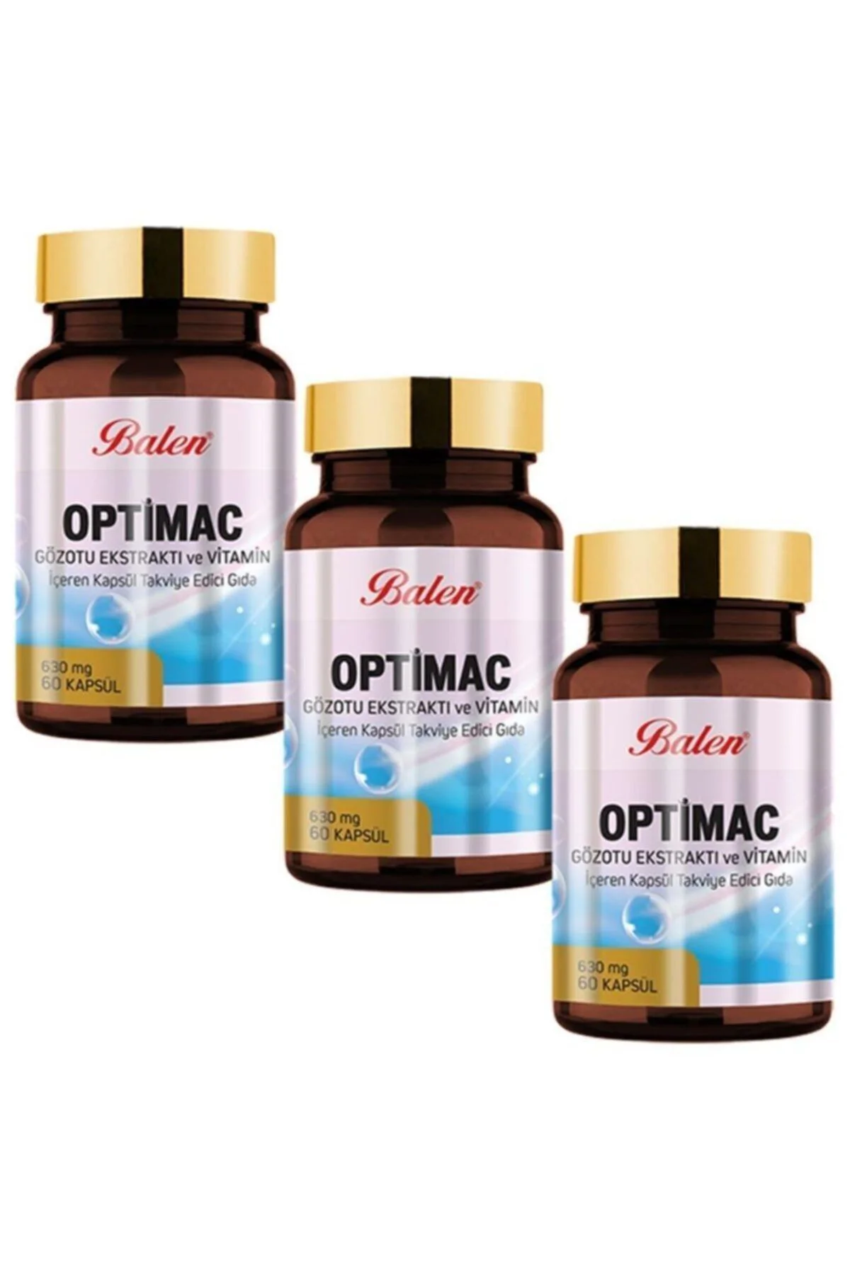 Optimac Gözotu Ekstraktı -vitamin 630 Mg 60 Kapsül X 3 Adet