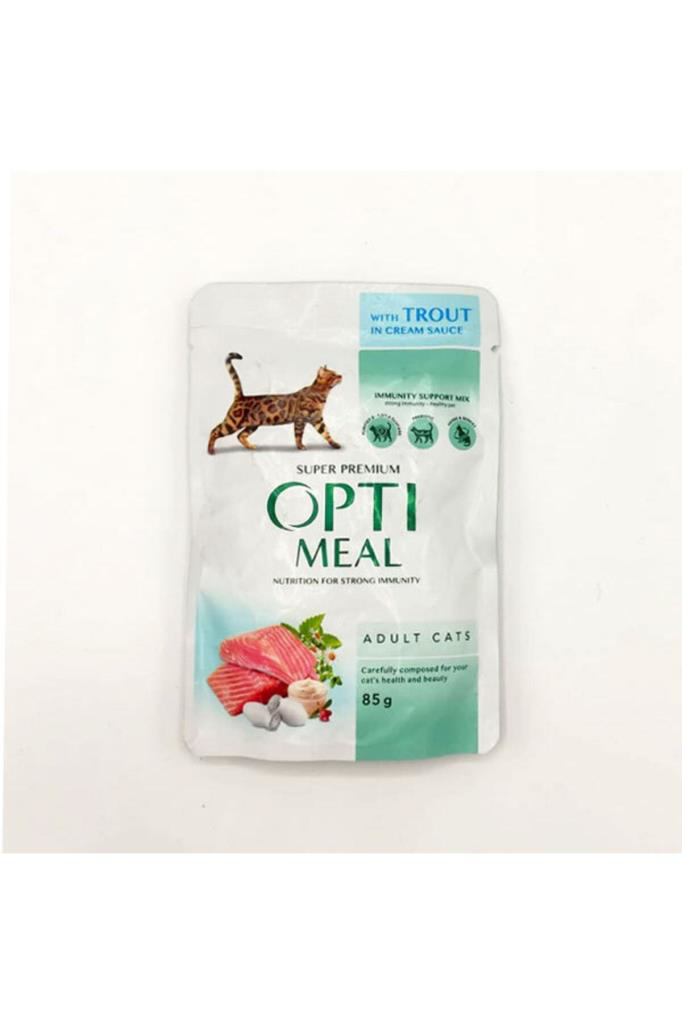 Optimeal  Alabalıklı Krema Soslu Kedi Konserversi 85 Gr