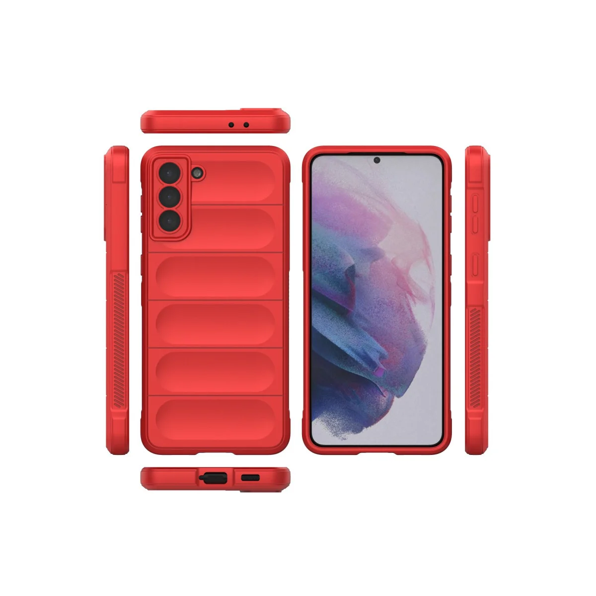 Optimum Silikon Kılıf - Galaxy S22 Plus Kırmızı Koruma Kılıfı