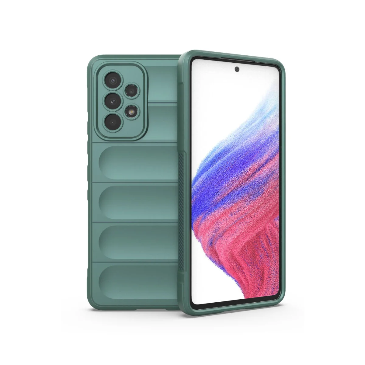 Optimum Silikon Kılıf - Galaxy A53 5G Koyu Yeşil (Mat ve Çizilmeye Karşı Güçlü Koruma)