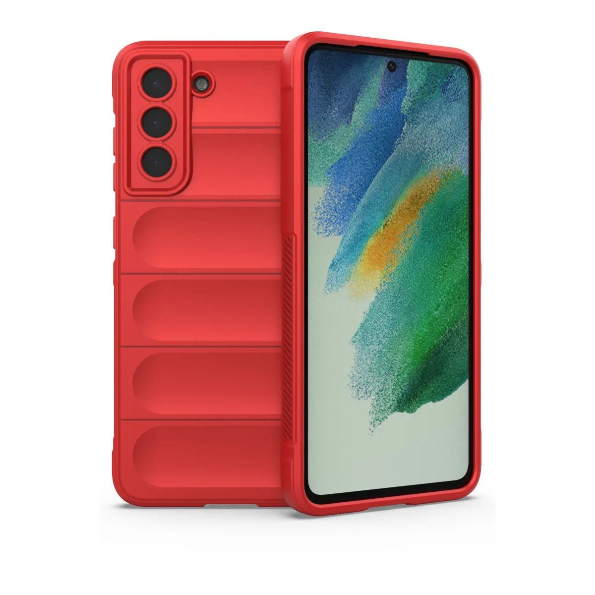 Optimum Silikon Kılıf - Galaxy S22 Plus Kırmızı Koruma Kılıfı