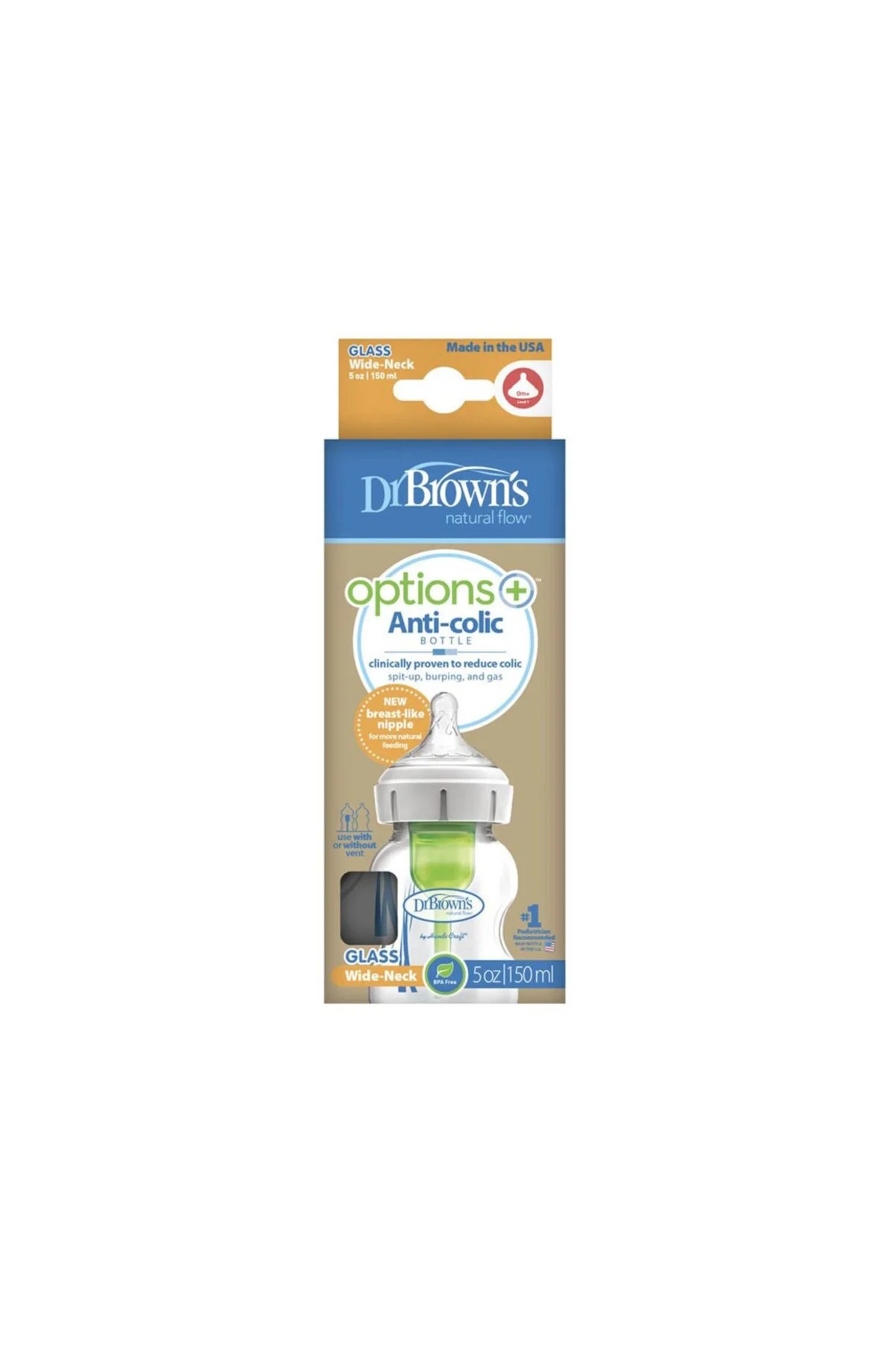 Options Geniş Ağız Cam Biberon 150 ml