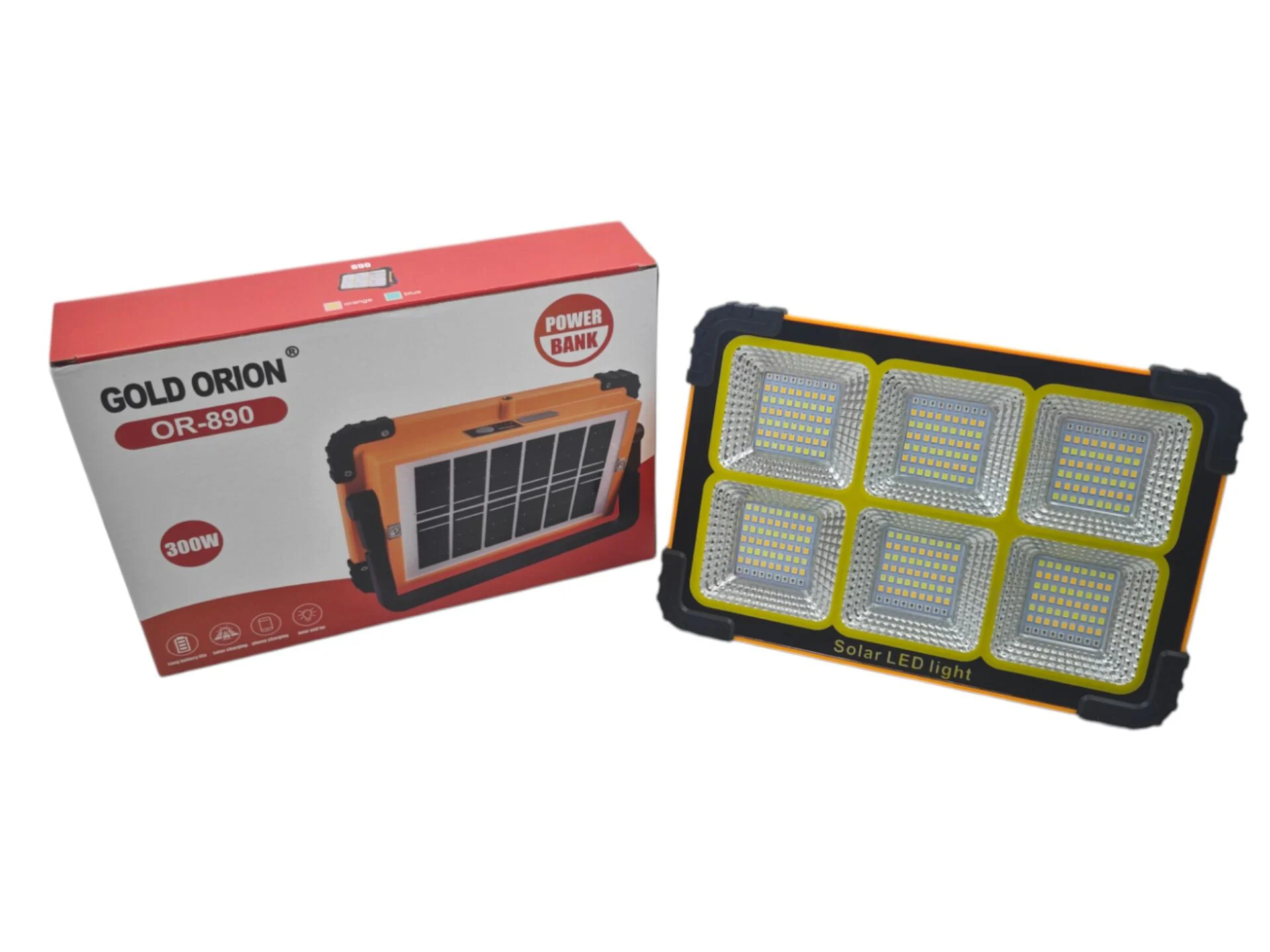 OR-890   Gold Orion Solar Şarjlı 300W Led Panel ve Power Bank