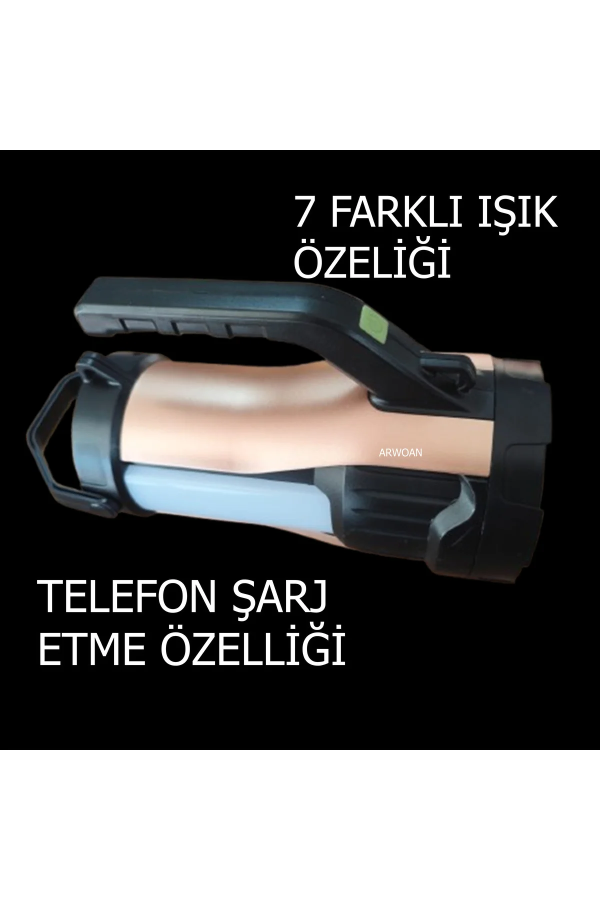 Or-t96 10w Güçlü Led El Feneri Su Geçirmez,powerbank Özellikli, Ç