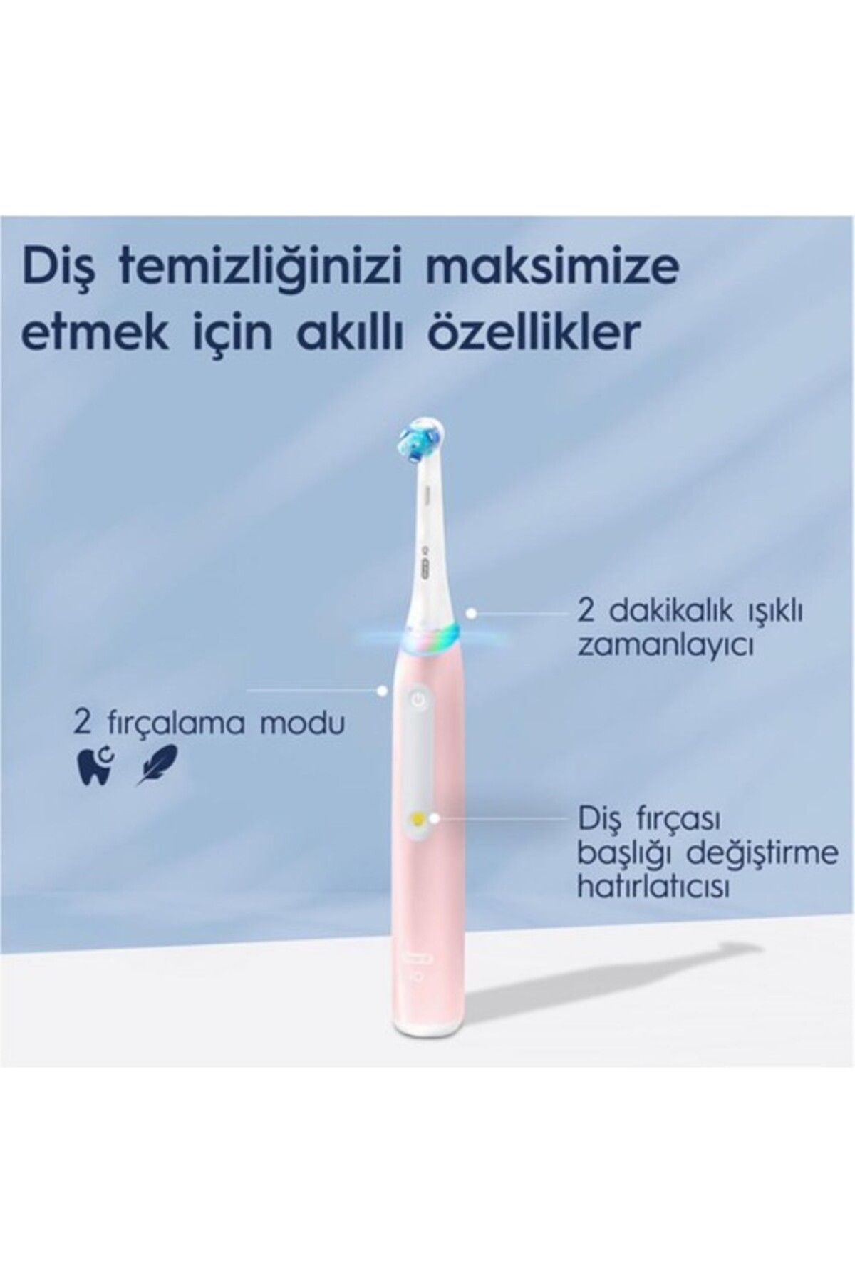 Oral-B  İo Sensi Clean Şarjlı Diş Fırçası Blush Pink