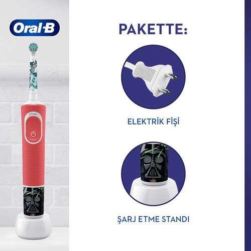 Oral-B Star Wars 3+ Ekstra Yumuşak Şarj Edilebilir Diş Fırçası D1