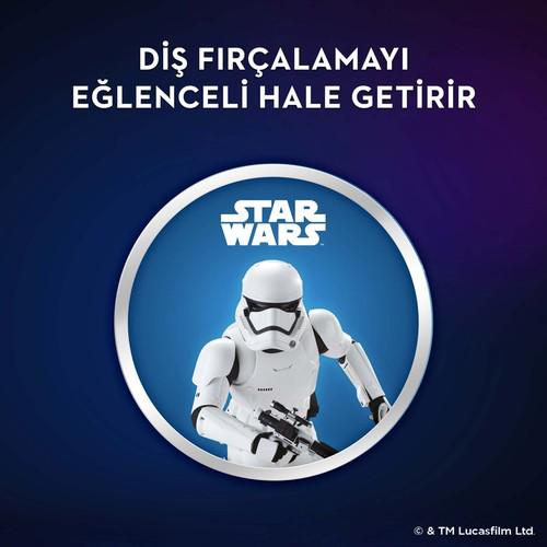 Oral-B Star Wars 3+ Ekstra Yumuşak Şarj Edilebilir Diş Fırçası D1