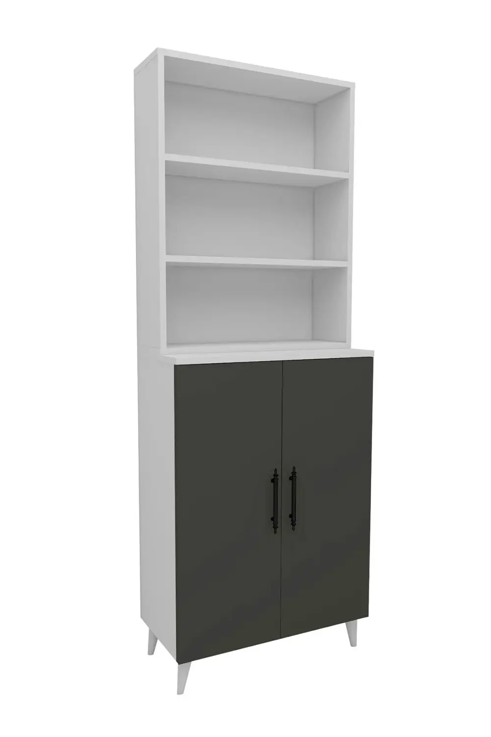 Oras 6 Raflı 2 Kapaklı Dolaplı Kitaplık