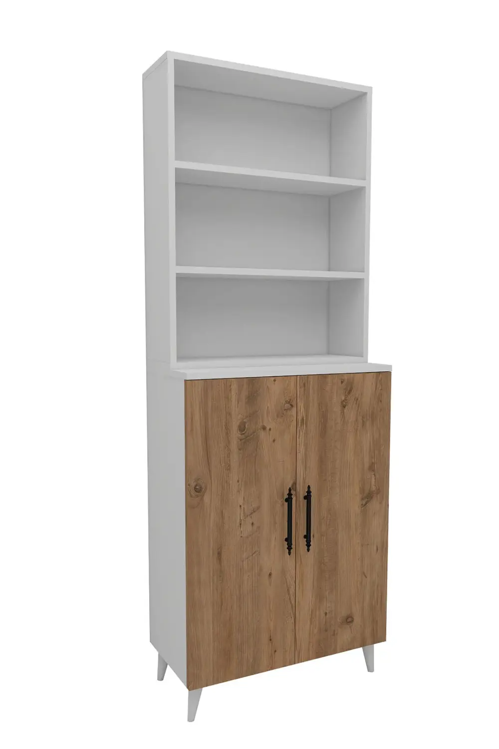 Oras 6 Raflı 2 Kapaklı Dolaplı Kitaplık