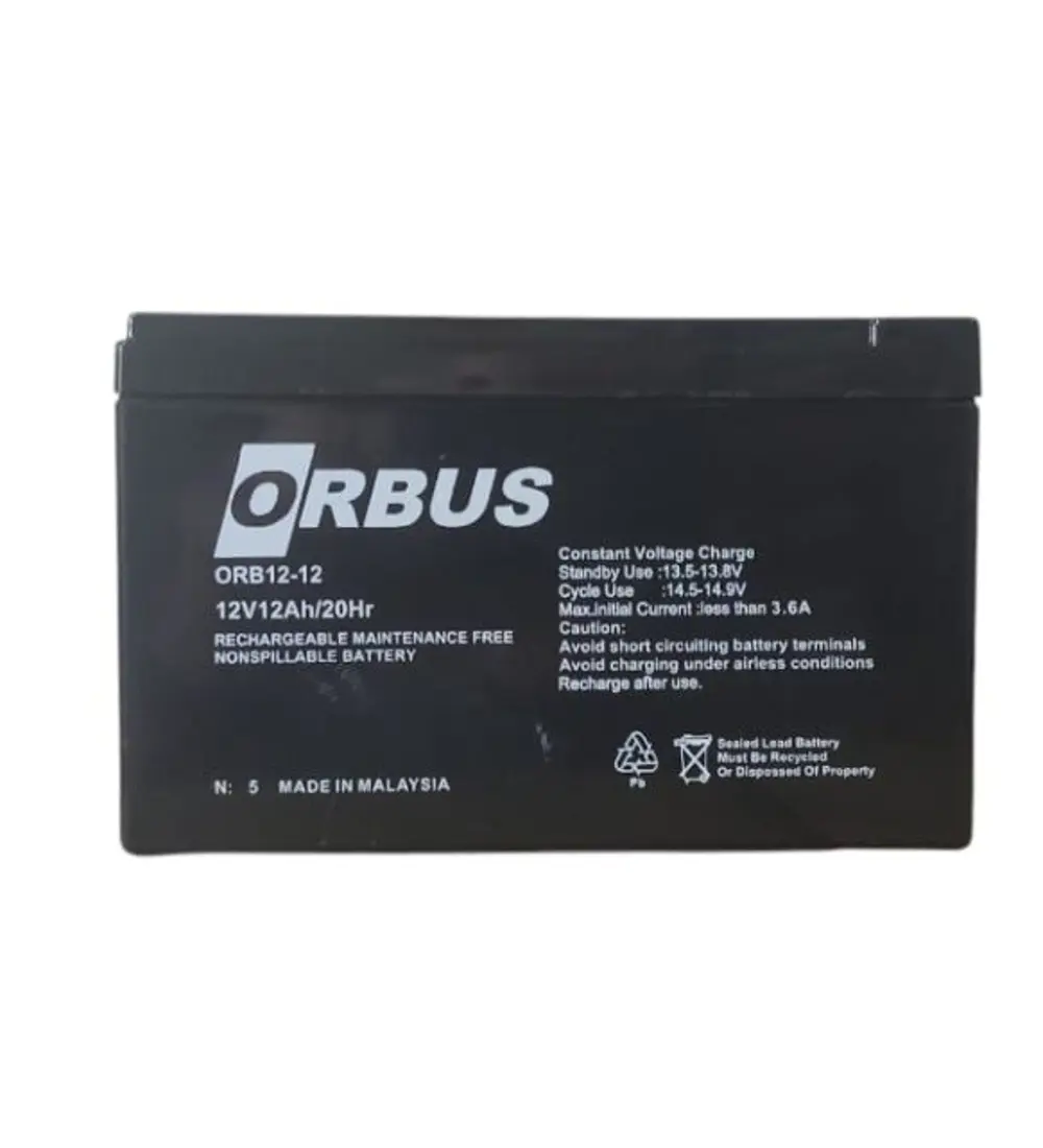 ORBUS 12Volt 12 AMPER AGM AKÜ EBATLAR: 150x97x95mm ORBUS 12Volt 12 AMPER AGM AKÜ EBATLAR: 150x97x95mm
