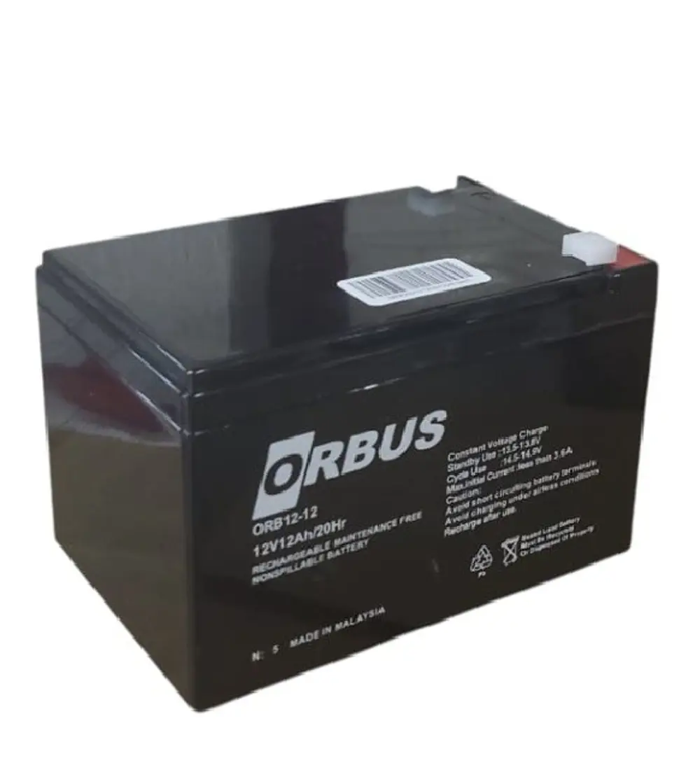 ORBUS 12Volt 12 AMPER AGM AKÜ EBATLAR: 150x97x95mm ORBUS 12Volt 12 AMPER AGM AKÜ EBATLAR: 150x97x95mm