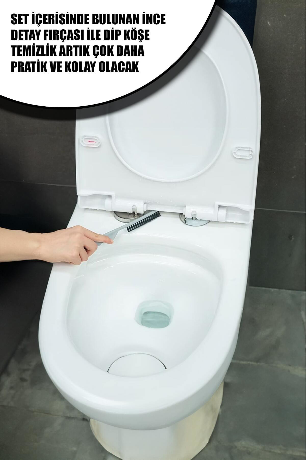 🦆 ÖRDEK TASARIMLI SİLİKON TUVALET VE İNCE DETAY FIRÇASI