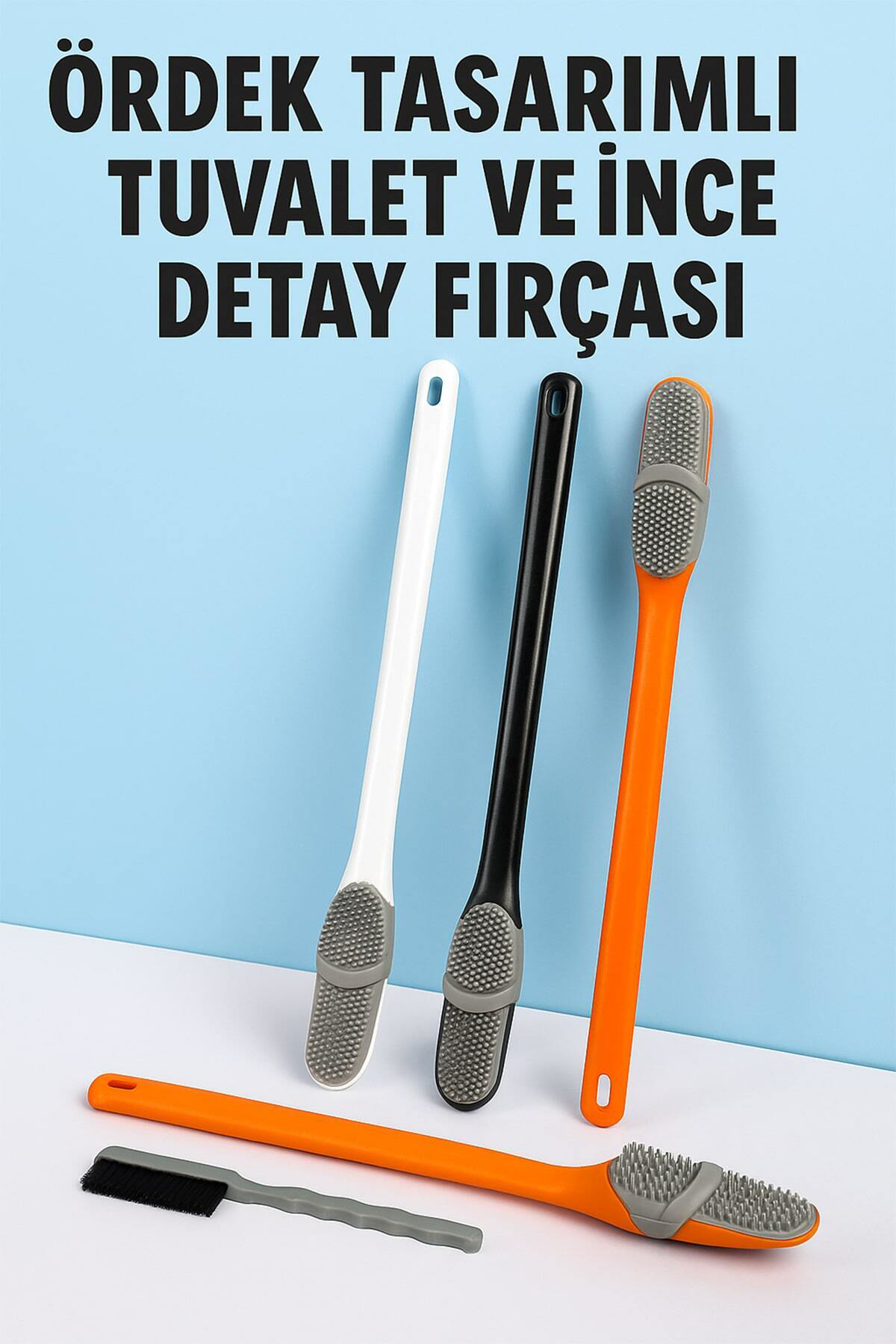 🦆 ÖRDEK TASARIMLI SİLİKON TUVALET VE İNCE DETAY FIRÇASI