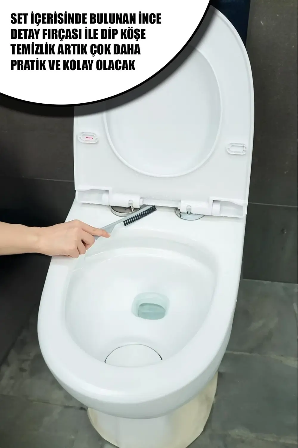 🦆 ÖRDEK TASARIMLI SİLİKON TUVALET VE İNCE DETAY FIRÇASI