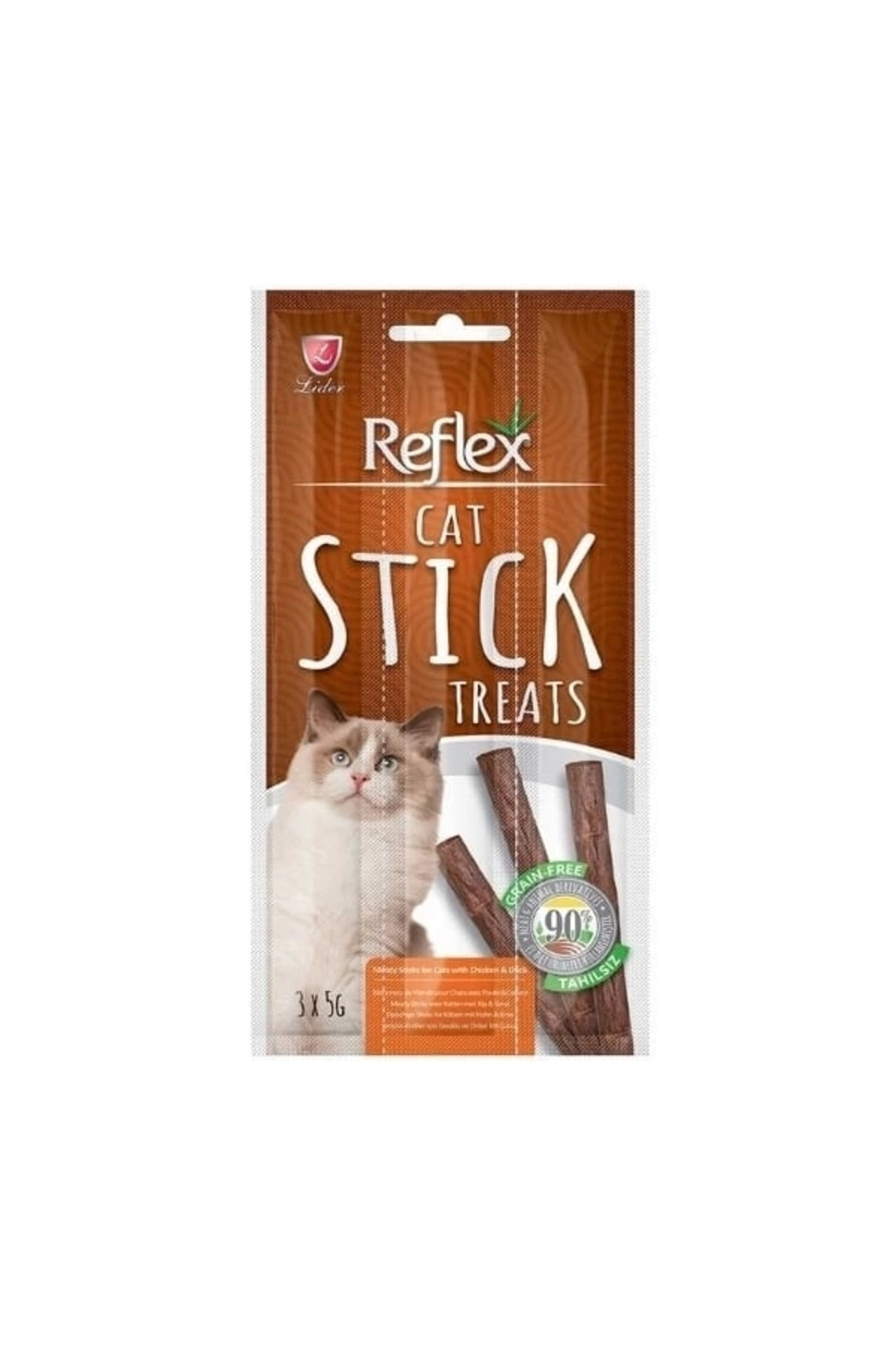 Ördekli ve Tavuklu Stick Kedi Ödül Maması 3 Adet 5 Gr