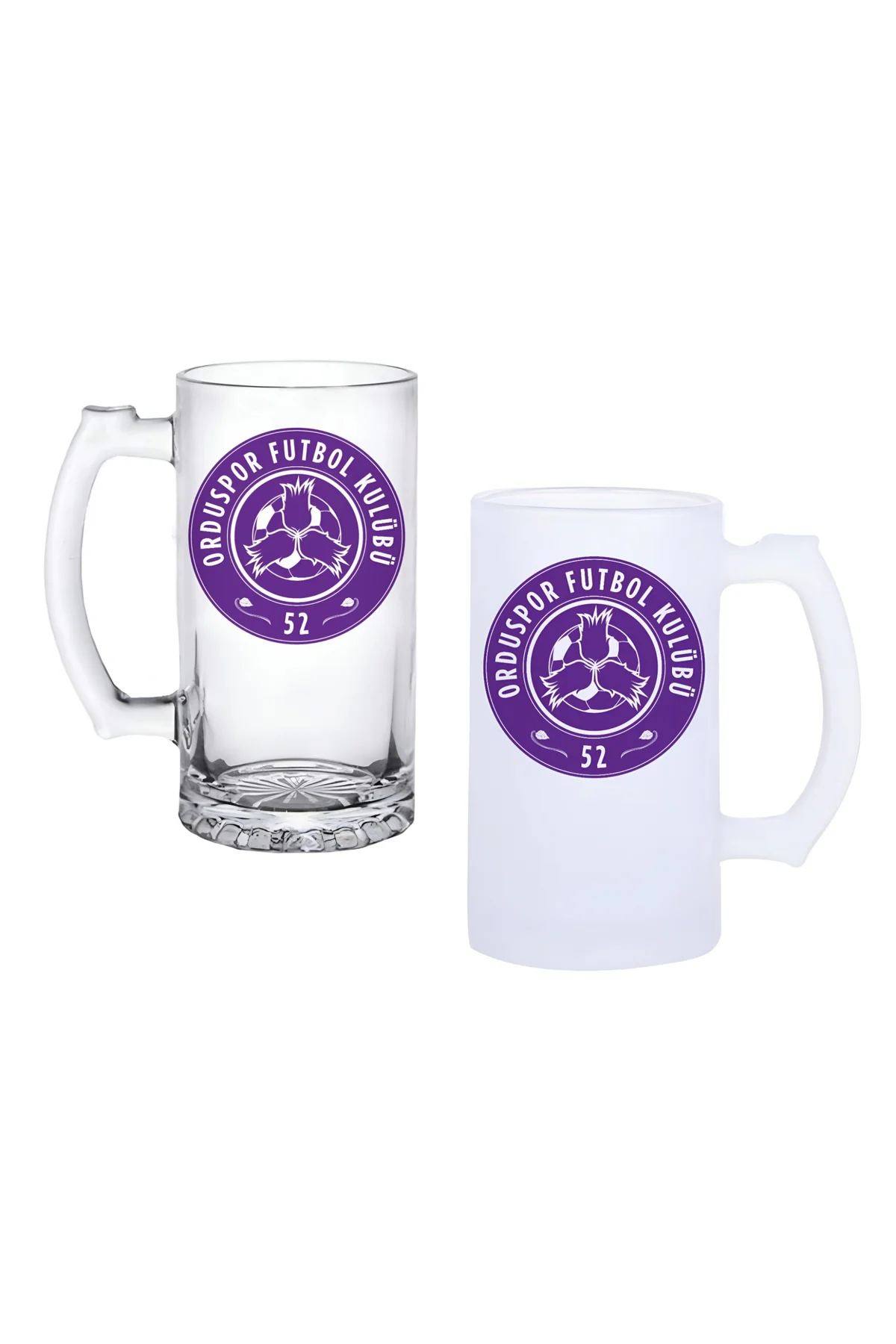 Orduspor Kulplu Bira Bardağı Buzlu veya Şeffaf Seçenekli 0170