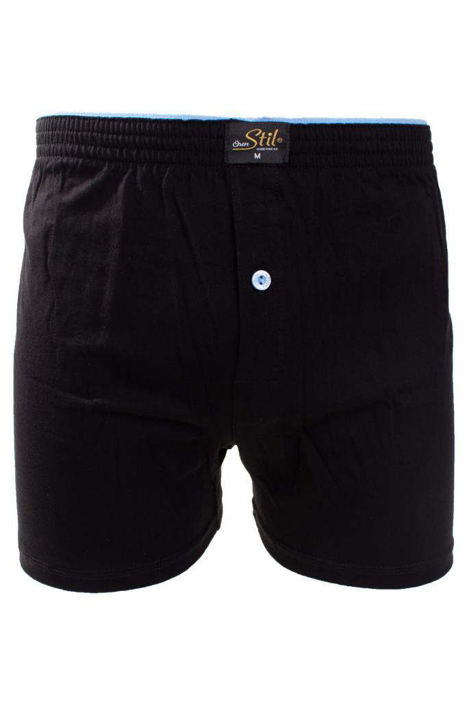 Ören Stil  44-7000 Siyah 4'Lü Paket Erkek  Havlu Bel Pamuklu Boxer