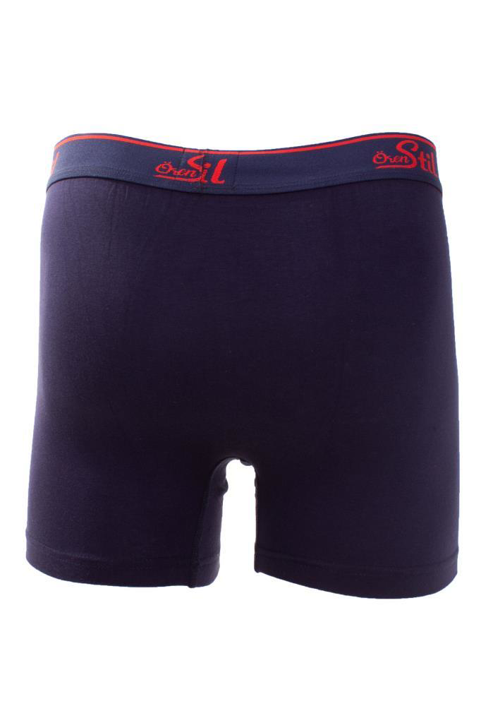 Ören Stil Ören Stil 44-8032 Lacivert 3'Lü Paket Erkek Pamuklu Likralı Boxer