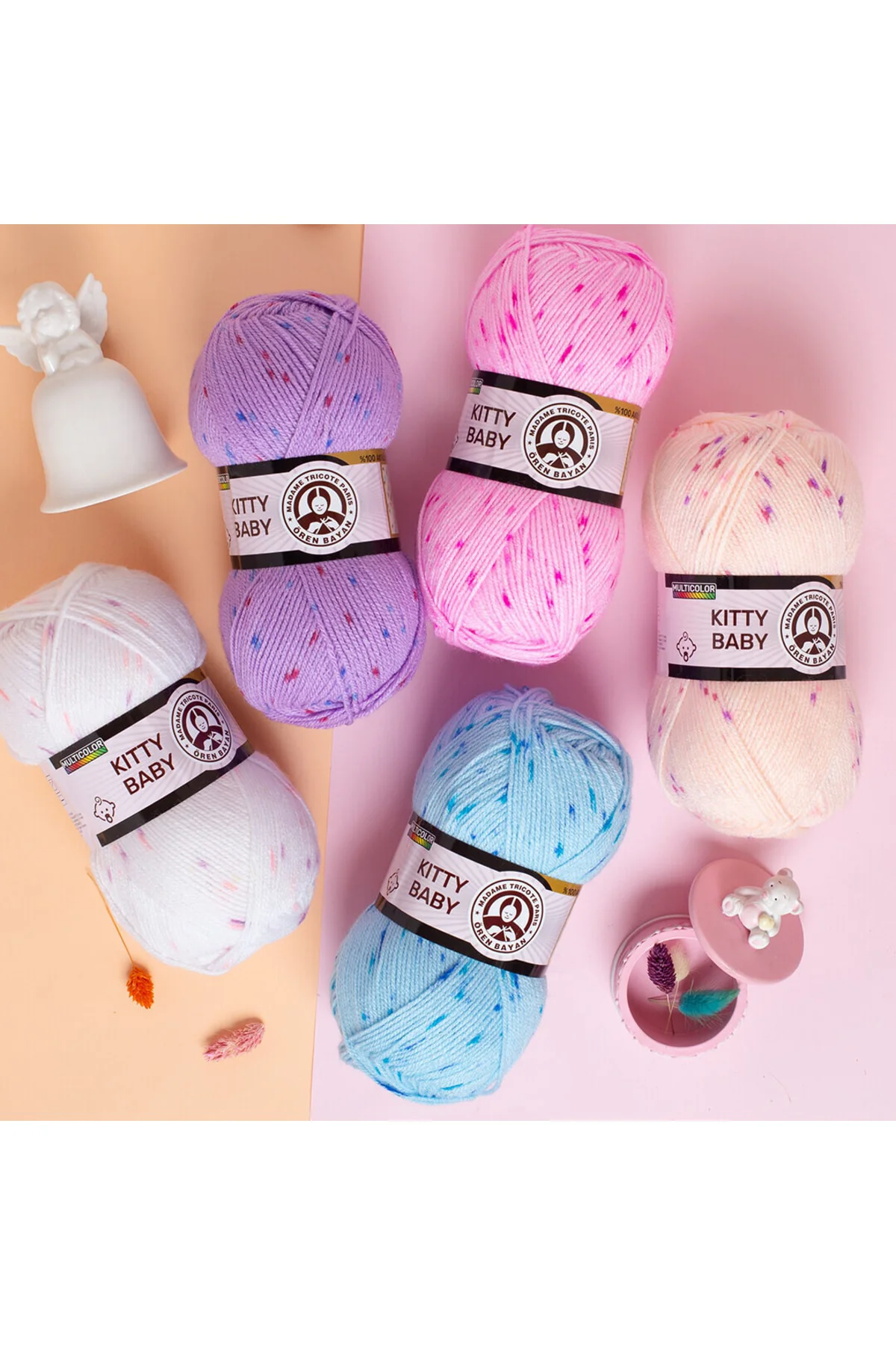Örenbayan Kitty Baby Benekli Bebek Yünü - 375