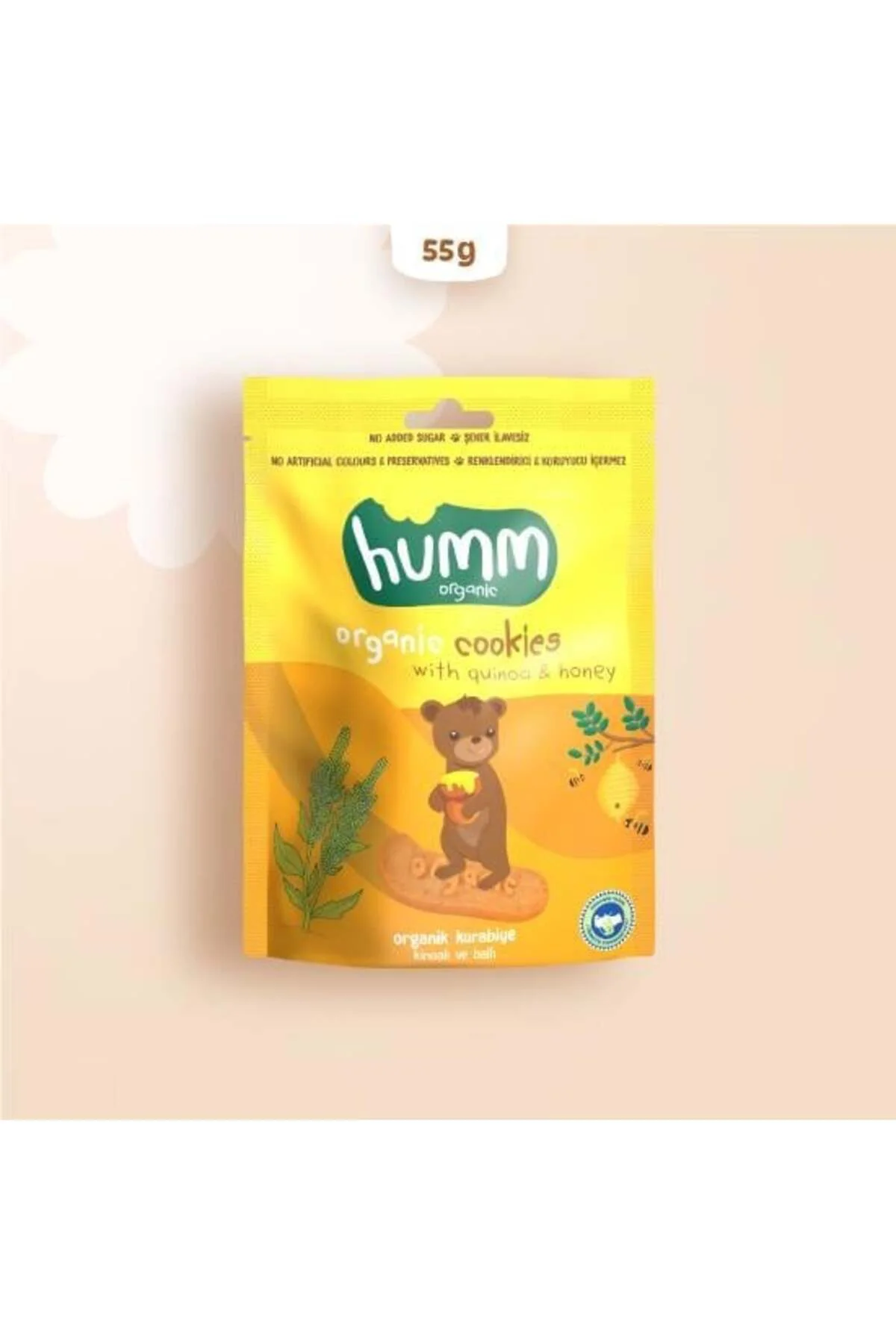 Organik Ballı ve Kinoalı Kurabiye 55 Gr