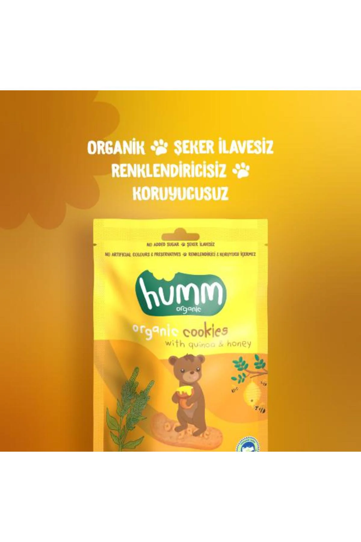 Organik Ballı ve Kinoalı Kurabiye 55 Gr