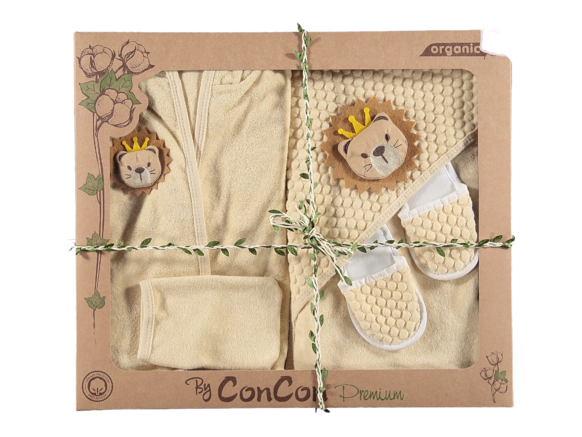 Organik Bebek Bornoz Lüx Seti