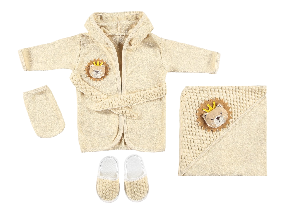 Organik Bebek Bornoz Lüx Seti