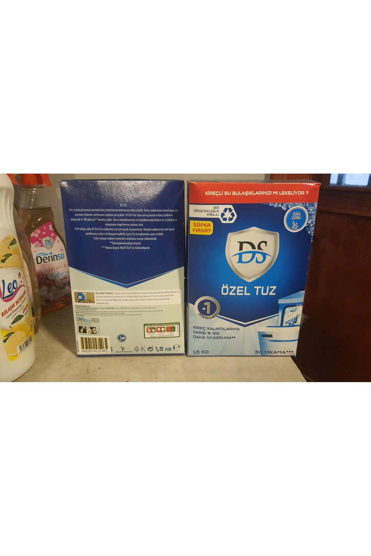 ORGANİK BULAŞIK MAKİNE TUZU 1.5 KĞX2 ADET= 3 KĞ ( KİREÇ KALINTILARINA KARŞI KORUYUCU)