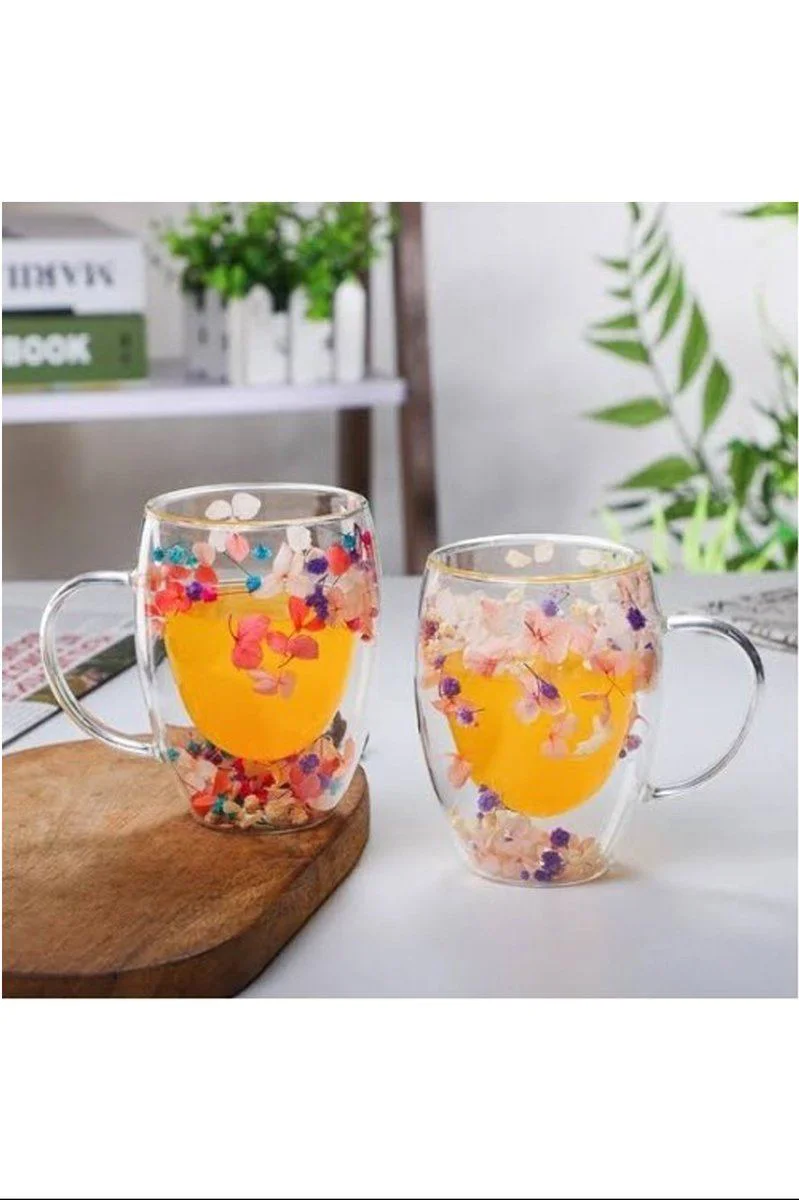 Organik Çiçekli Borosilikat Bardak 350 Ml — Isıya Dayanıklı Şeffaf Cam Bardak Fiyatı, Yorumları ve Özellikleri