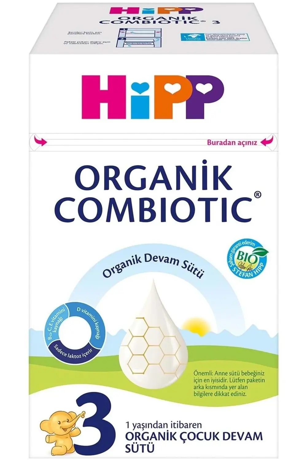 Organik Combiotic Bebek Devam Sütü 800GR No:3 (9. Aydan İtibaren)