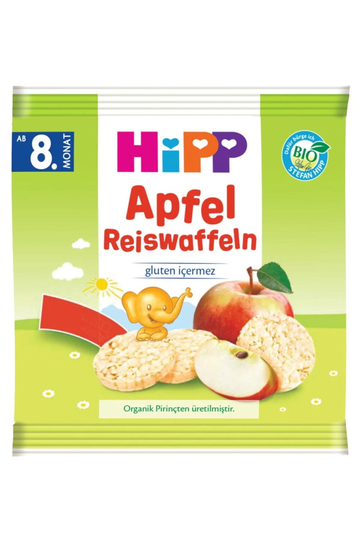 Organik Elmalı Pirinçli Bebek Gofreti 30 Gr
