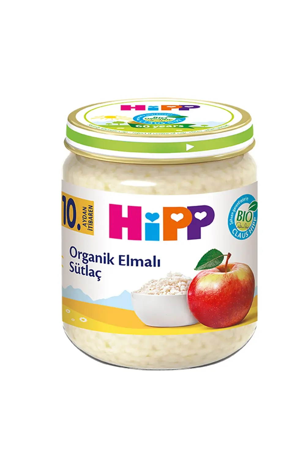Organik Elmalı Sütlaç 200 gr Kavanoz Maması