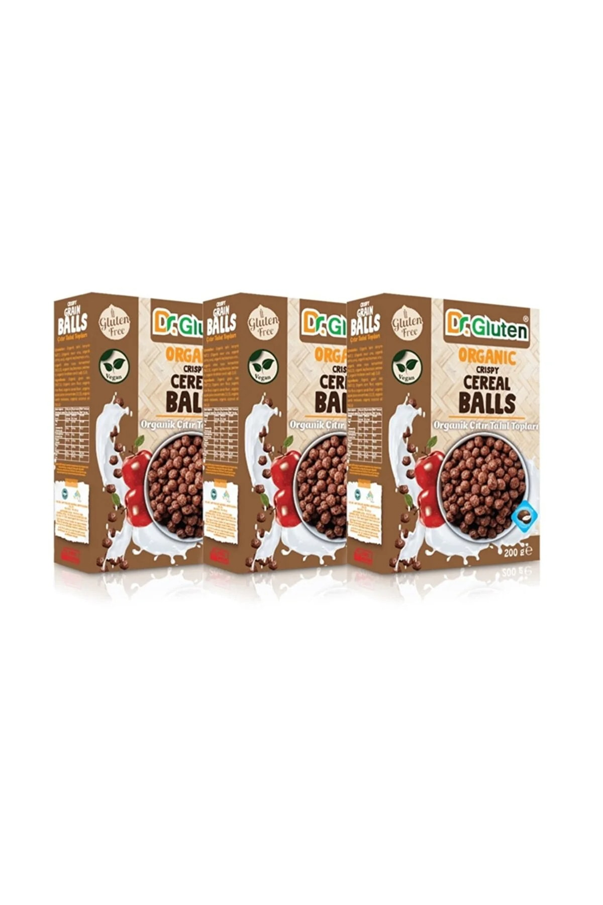 Organik Glutensiz Çıtır Tahıl Topları 200 G X 3 Adet