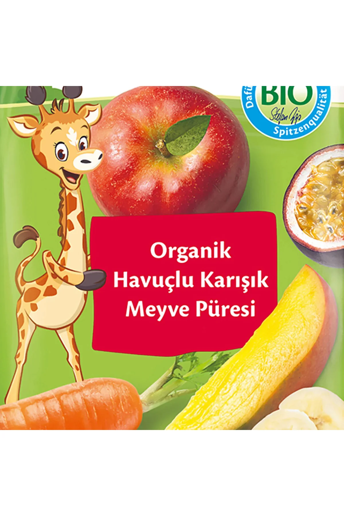 Organik Havuçlu Karışık Meyve Püresi 100 Gr