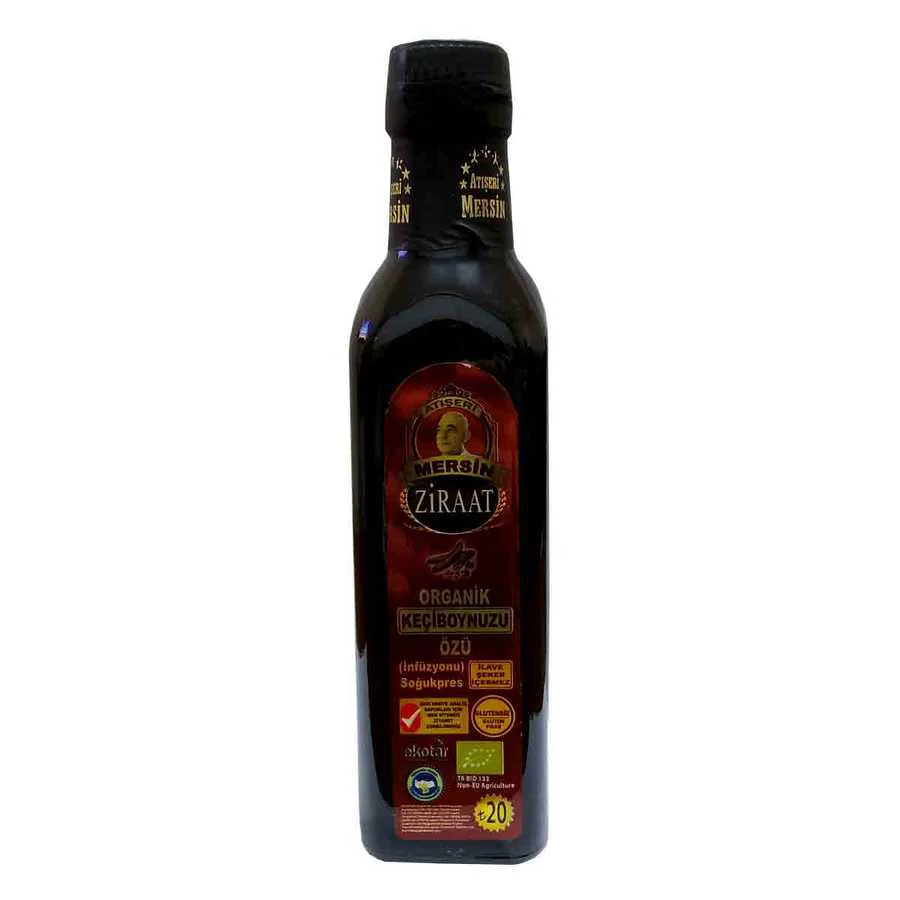 Organik Keçiboynuzu Özü 350g - Doğal Harnup Özü Cam Şişe