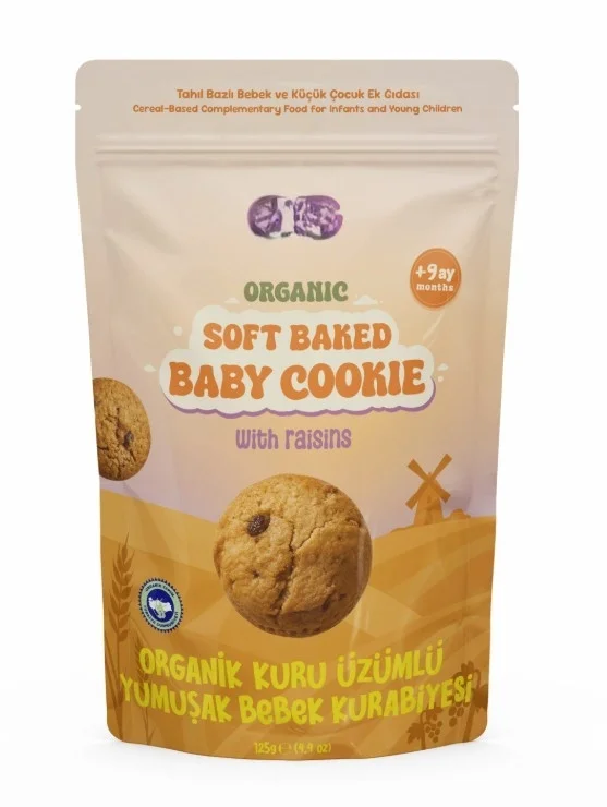 Organik Kuru Üzümlü Yumuşak Bebek Kurabiyesi 125g Fiyatı, Yorumları ve Özellikleri