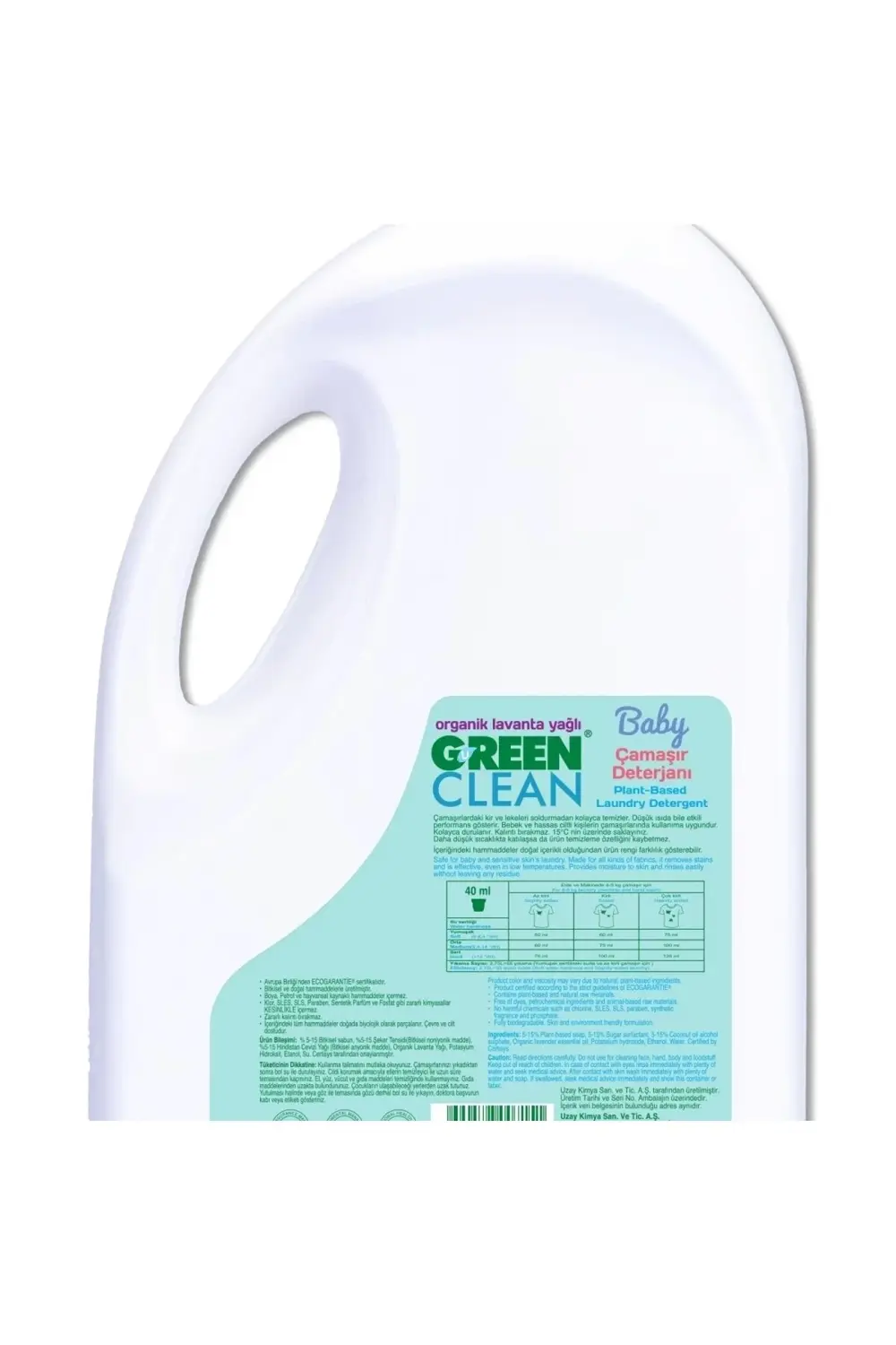 Organik Lavanta Yağlı Baby Bitkisel Çamaşır Deterjanı 2750 ml
