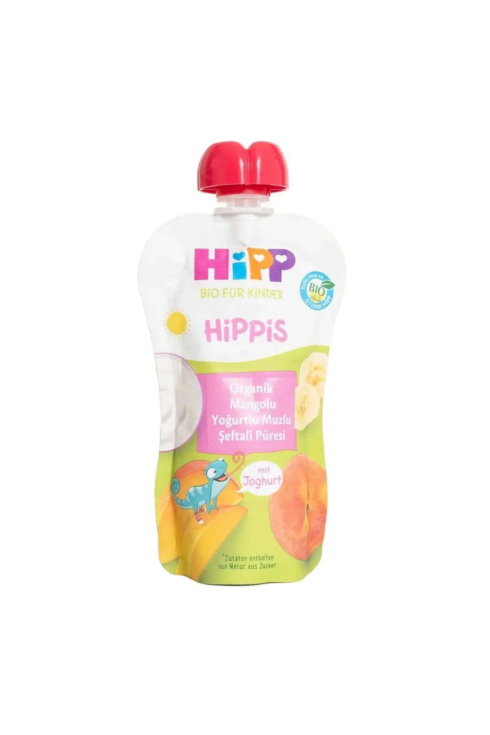 Organik Mangolu Yoğurtlu Muzlu Şeftali Püresi 100 Gr