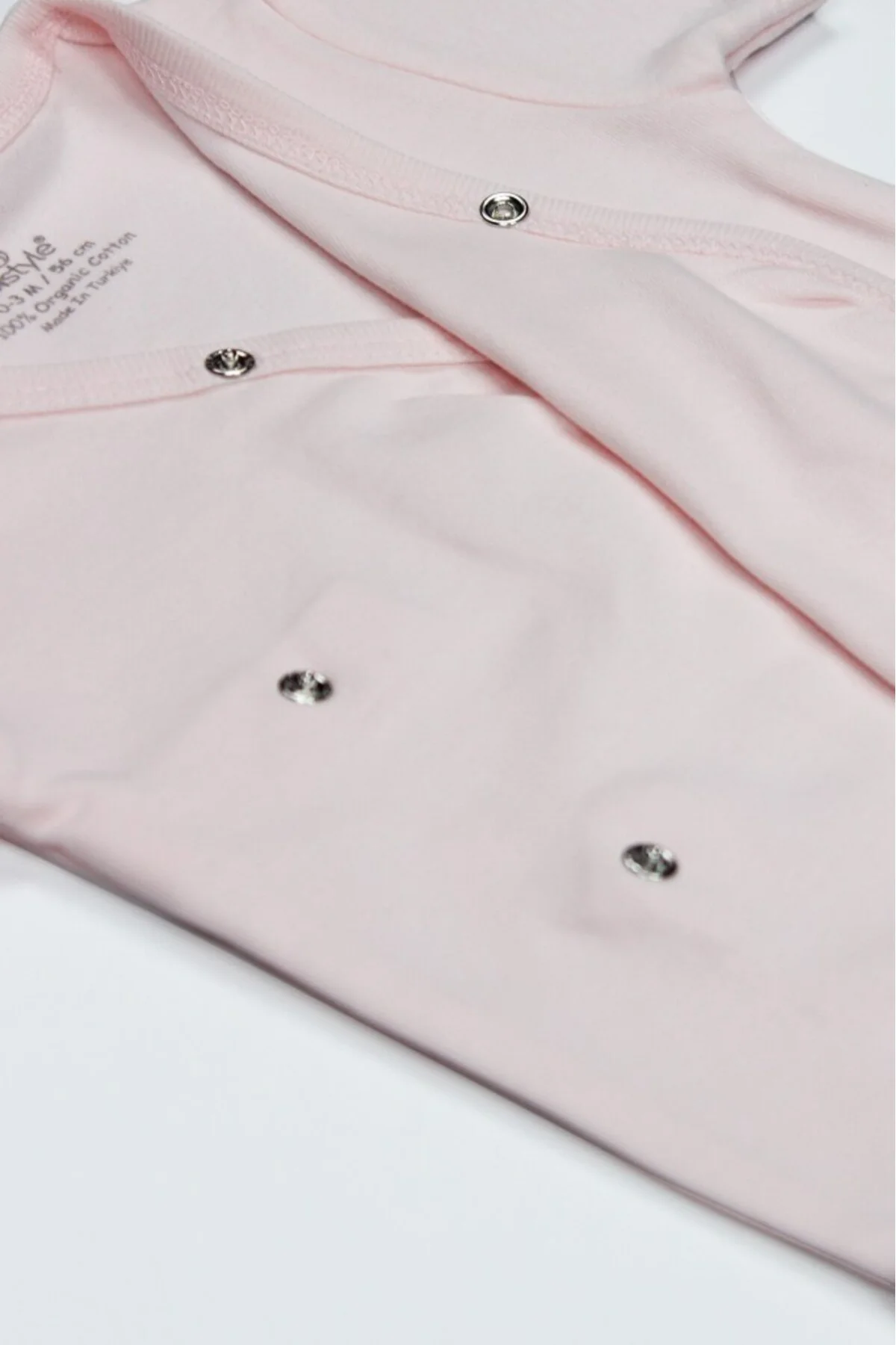 Organik Natural Basic Style Kruvaze Uzun Kol Body BS17102 Pembe