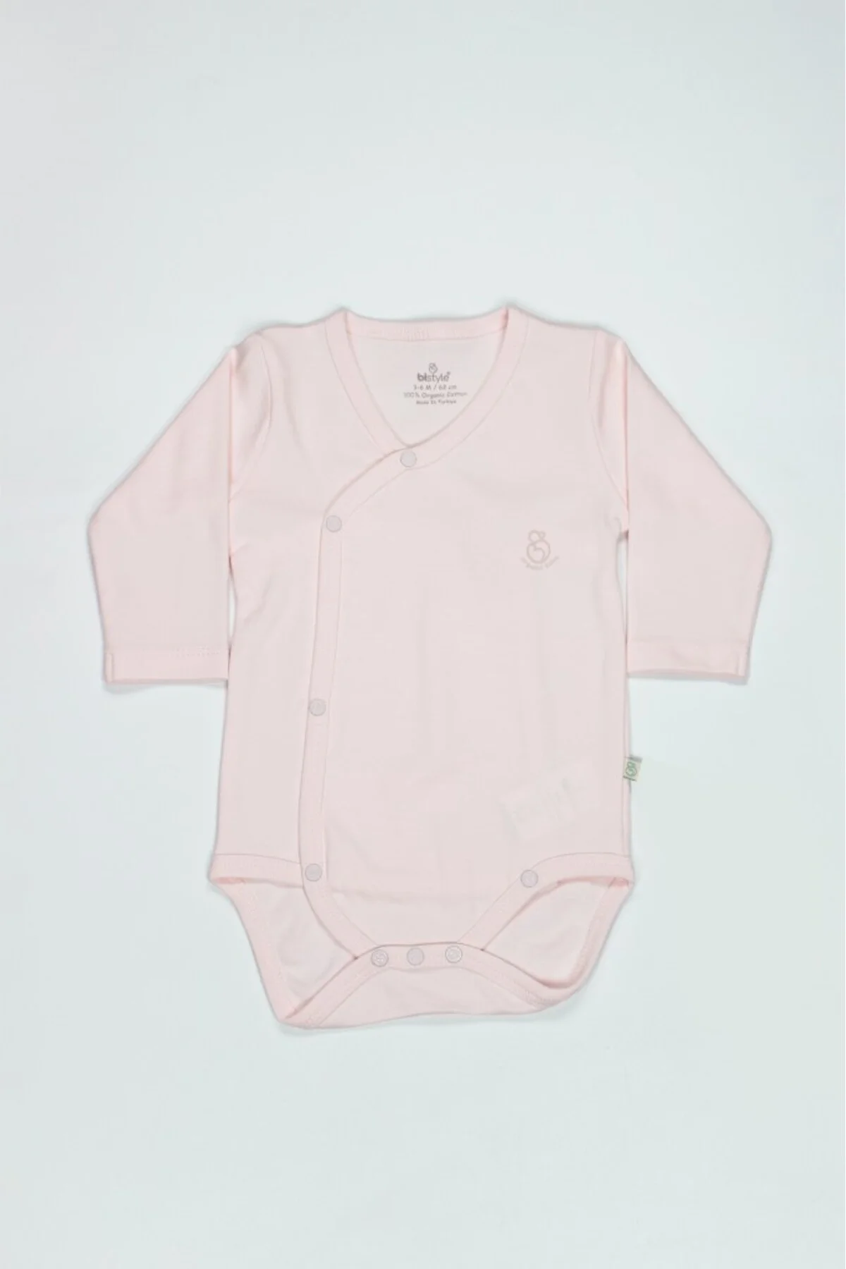 Organik Natural Basic Style Kruvaze Uzun Kol Body BS17102 Pembe