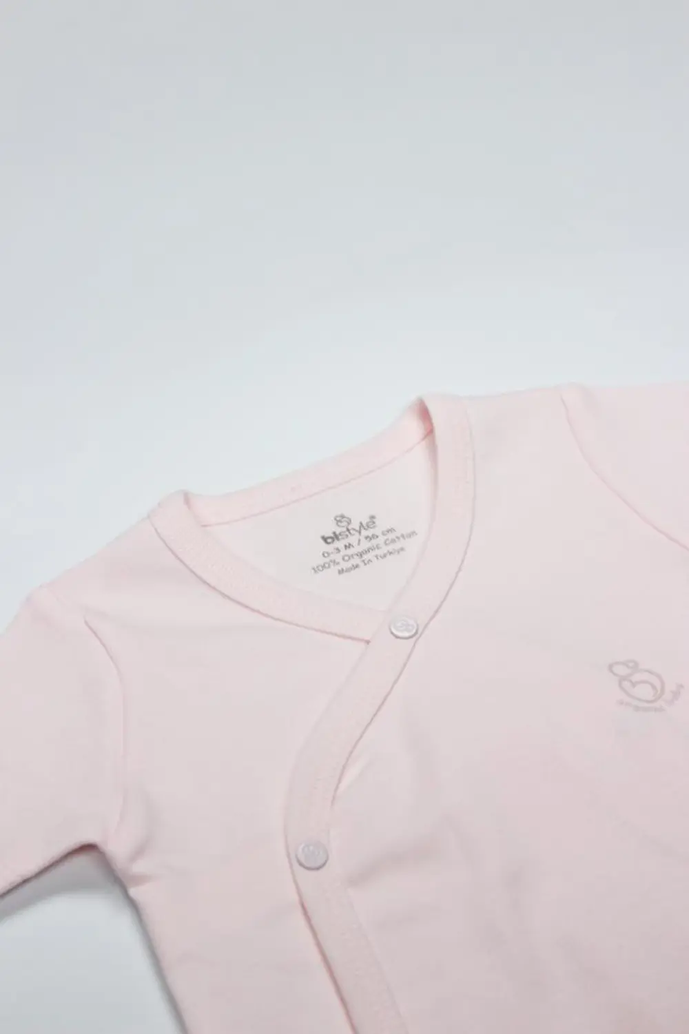 Organik Natural Basic Style Kruvaze Uzun Kol Body BS17102 Pembe