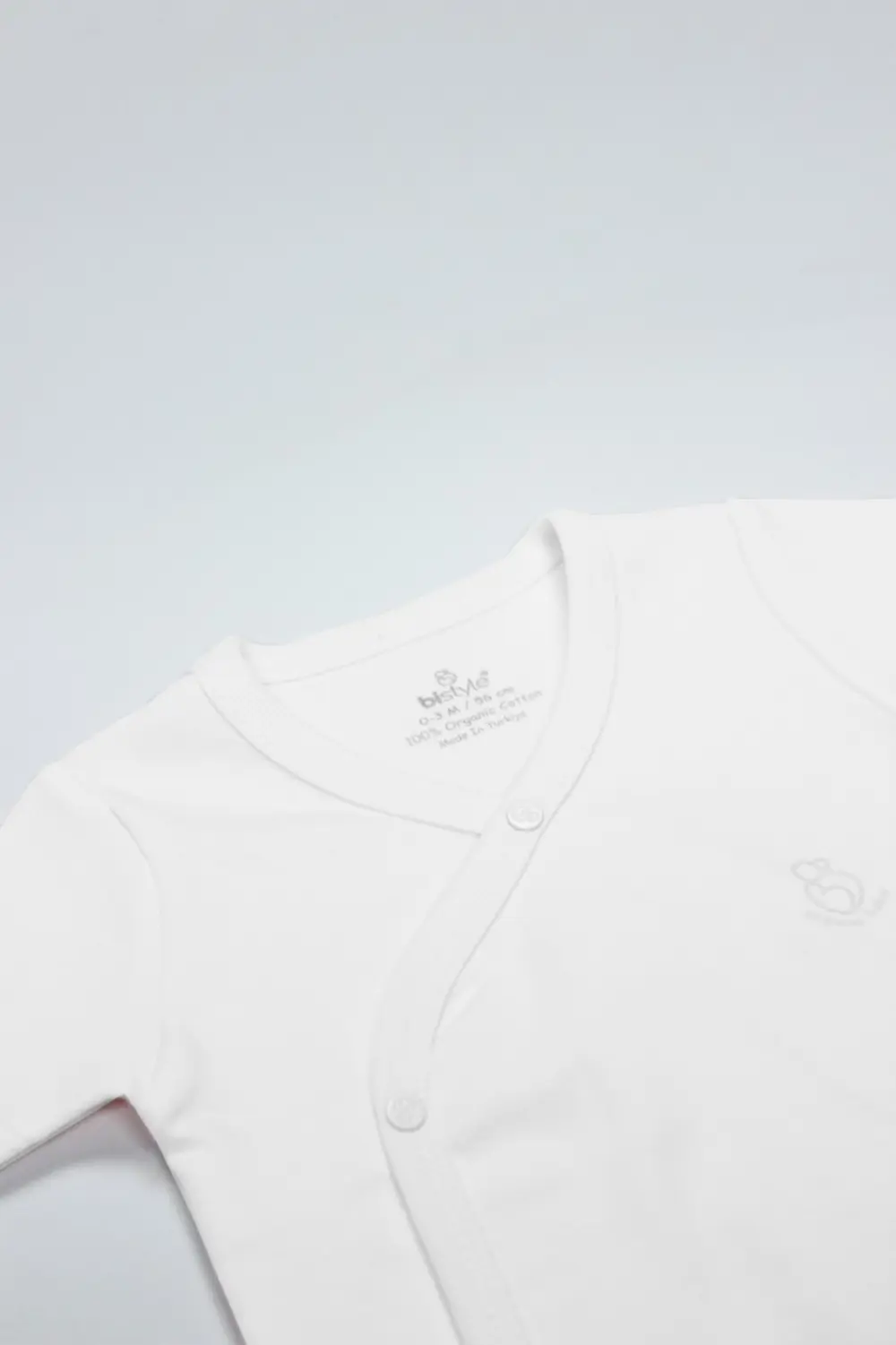 Organik Natural Basic Style Kruvaze Uzun Kol Body BS17102 Beyaz