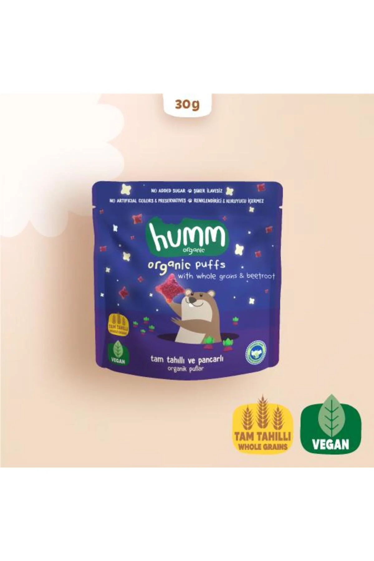 Organik Pancarlı ve Tam Tahıllı Puflar 30 Gr