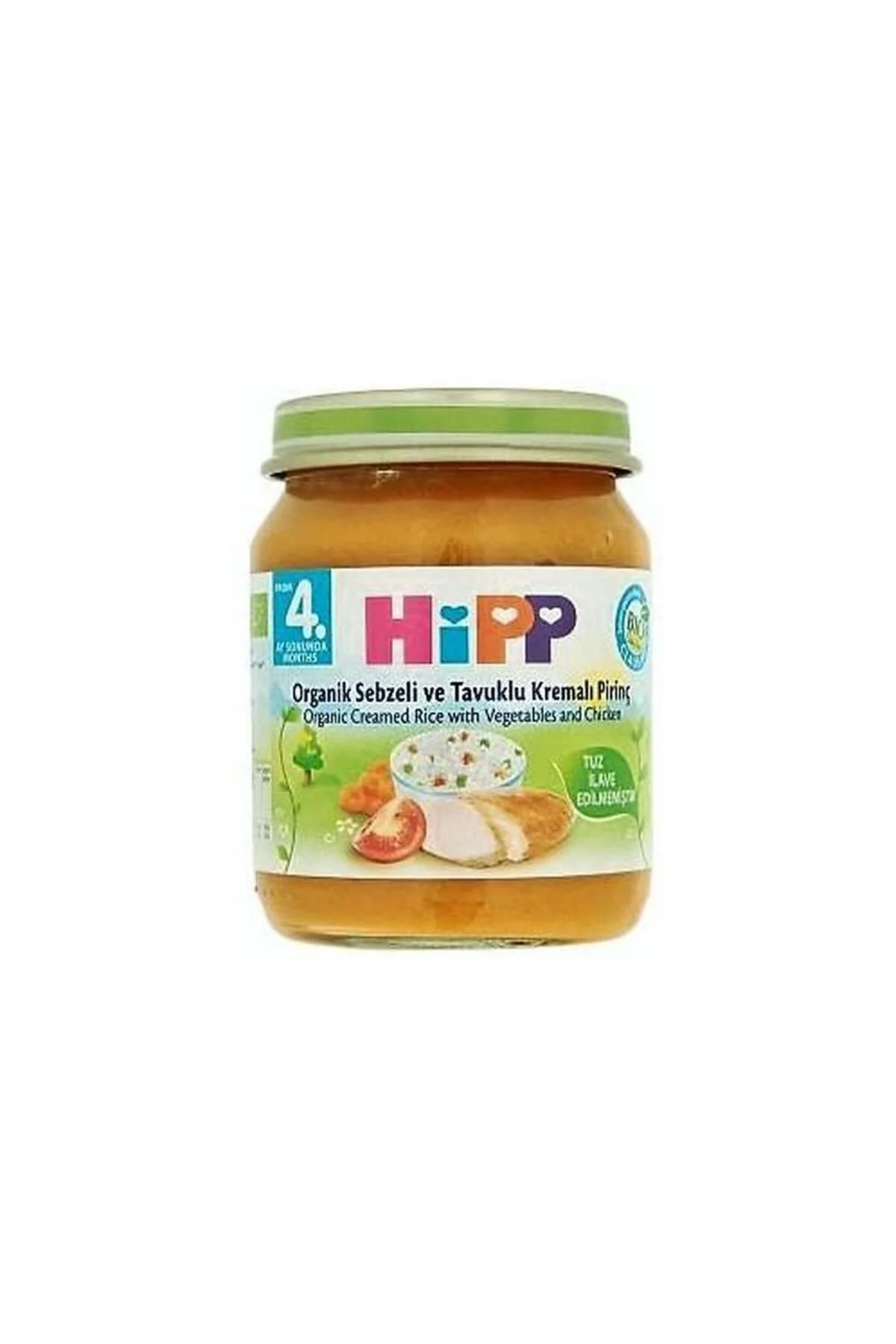 Organik Sebze ve Tavuklu Kremalı Pirinç 125 Gr